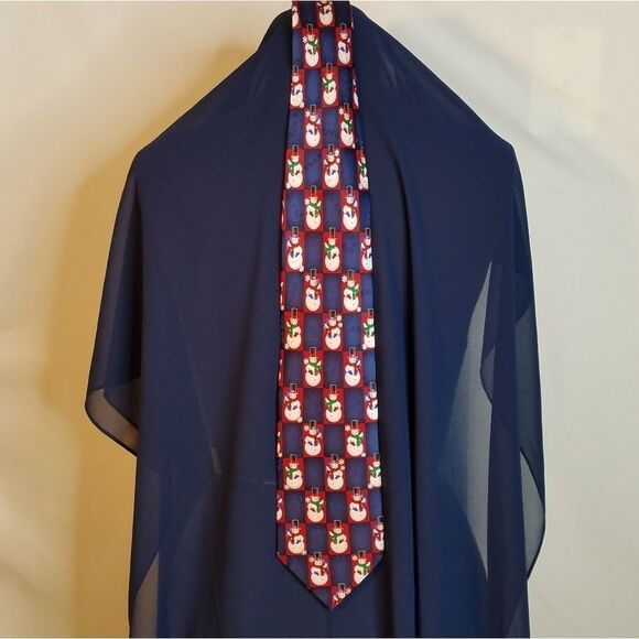 HALLMARK Snowman Christmas TieAA‎ - Picture 1 of 6